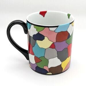 Taitu Dieci Colorful Coffee Mug 3.5" tall, Made in Italy Emilio Bergamin 1986